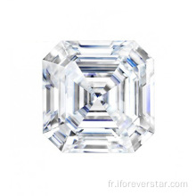 Brilliant d couleur 6 mm asscher coupé Moissanite lâche